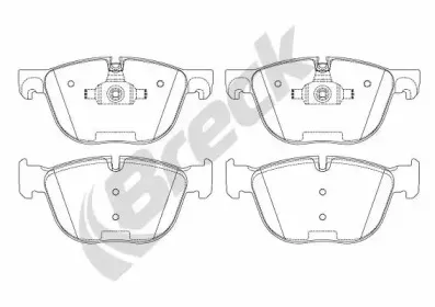 Комплект тормозных колодок, дисковый тормоз BRECK купить